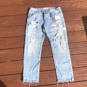 GAP distressed light wash jeans (size 28)
